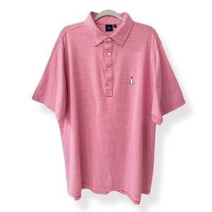 Fairway & Greene Donald Ross Golf Polo Shirt | XXL | Pink Striped | $40